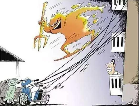 私拉電線給電動(dòng)車充電，罰5000